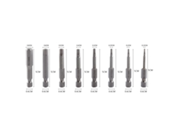 8 Puntas Magnéticas Hexagonales Para Tornillos S2 De 50 Mm (1/4 De Pulgada) H1.5-h8