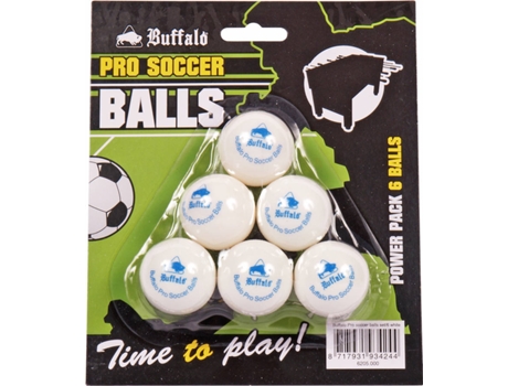 Conjunto De Bolas De Fútbol De BUFFALO Pro Sable De 6 Bolas Blancas
