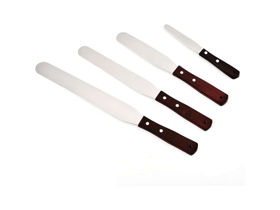 2026-set De 4 Cuchillas De Repostería De Acero Inoxidable Con Mango Ergonómico Para Decorar Pasteles, Tartas Y Galletas