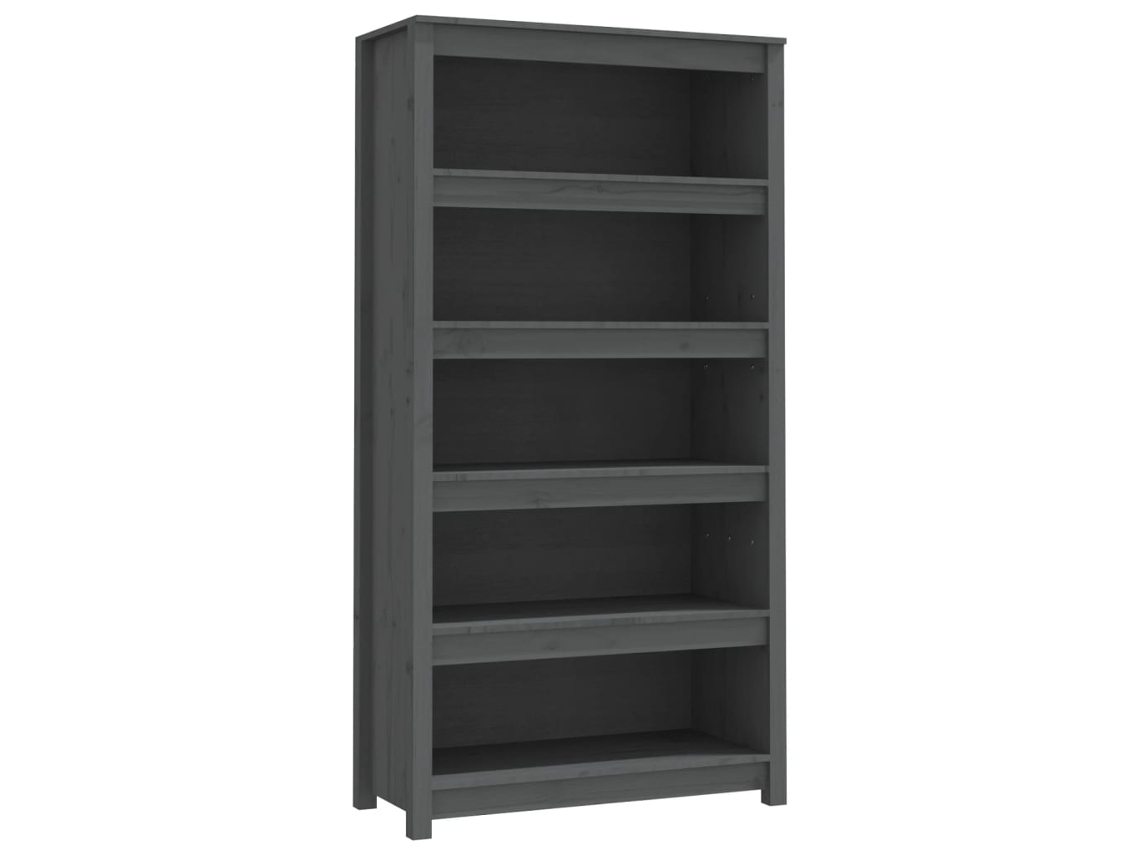 Estantería 80x35x154 cm Madera Maciza de Pino Gris MAISON EXCLUSIVE