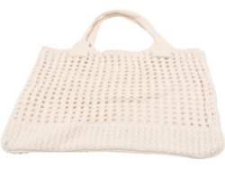Bolso Tote Ligero Y Elegante De Poliéster Beige, De Gran Capacidad Y Fácil De Transportar.