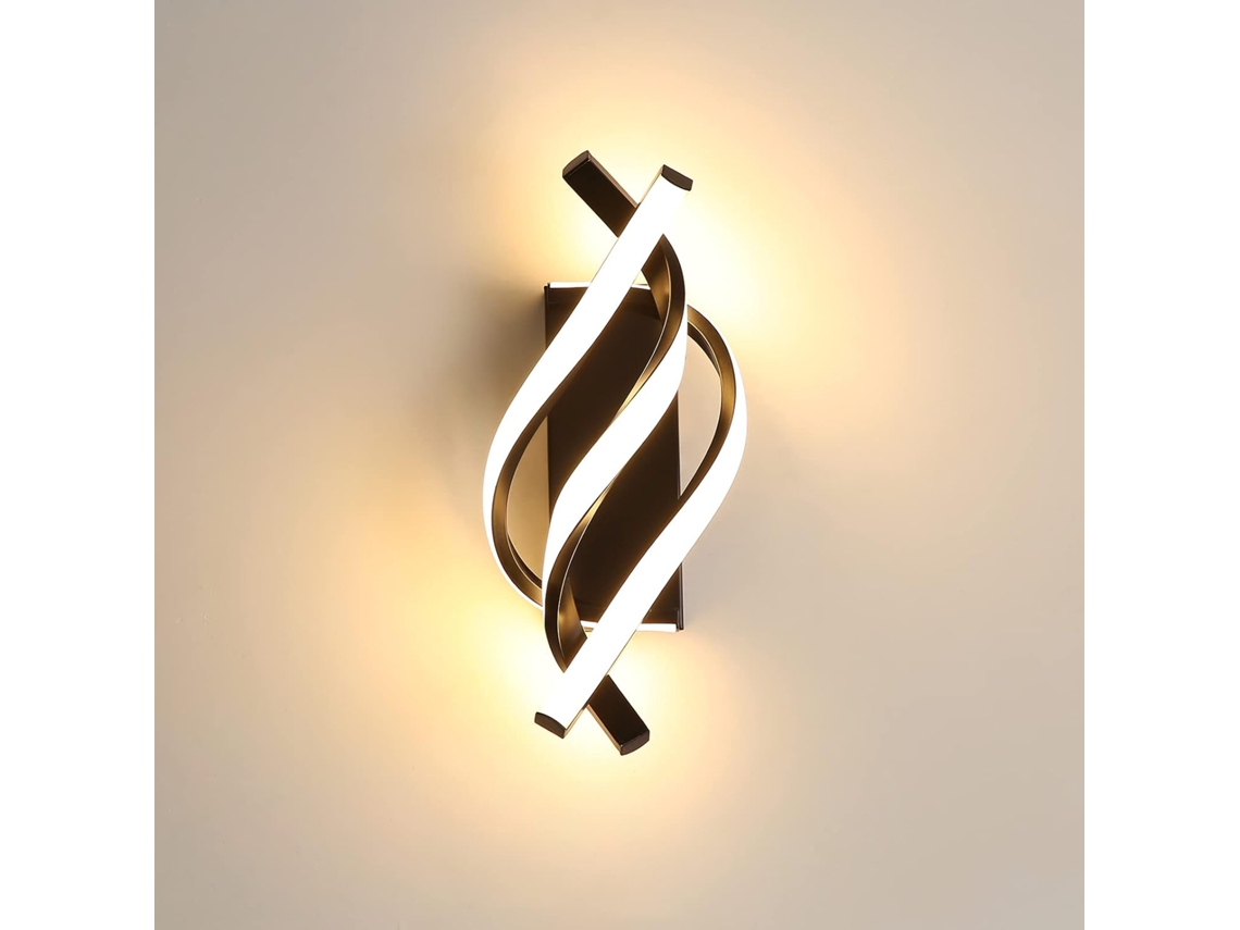 Aplique Pared Led 22w 3000k, Moderno Interior, Negro