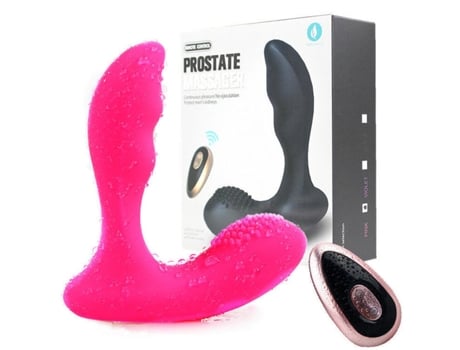 Vibrador anal con control remoto con 12 modos de vibración para adultos (rosa) YIZHOOD