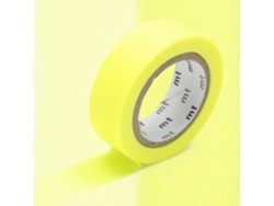 Cinta Crepé monocromática - Amarillo Neón MASKING TAPE (1,5 cm X 7m)