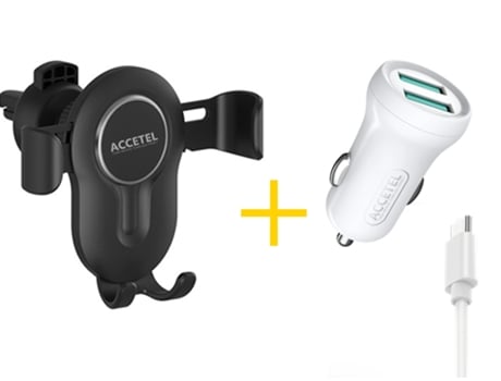 Cargador ACCETEL S21 FE 5G (USB-C - Negro - Blanco)