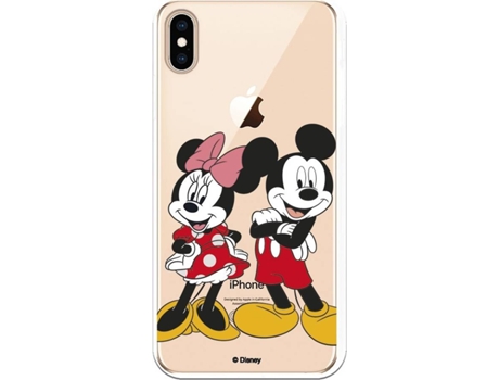 Funda Apple iPhone XS LA CASA DE LAS CARCASAS Mickey y Minnie (Transparente)