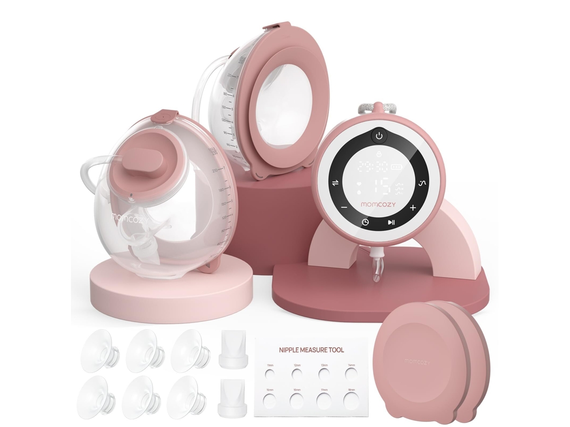 Extractor De Leche Eléctrico Manos Libres Momcozy V1 Pro, Extractor De Leche Portátil Con 300 Mmhg, Recolector De 230 Ml, Batería De 2300 Mah.
