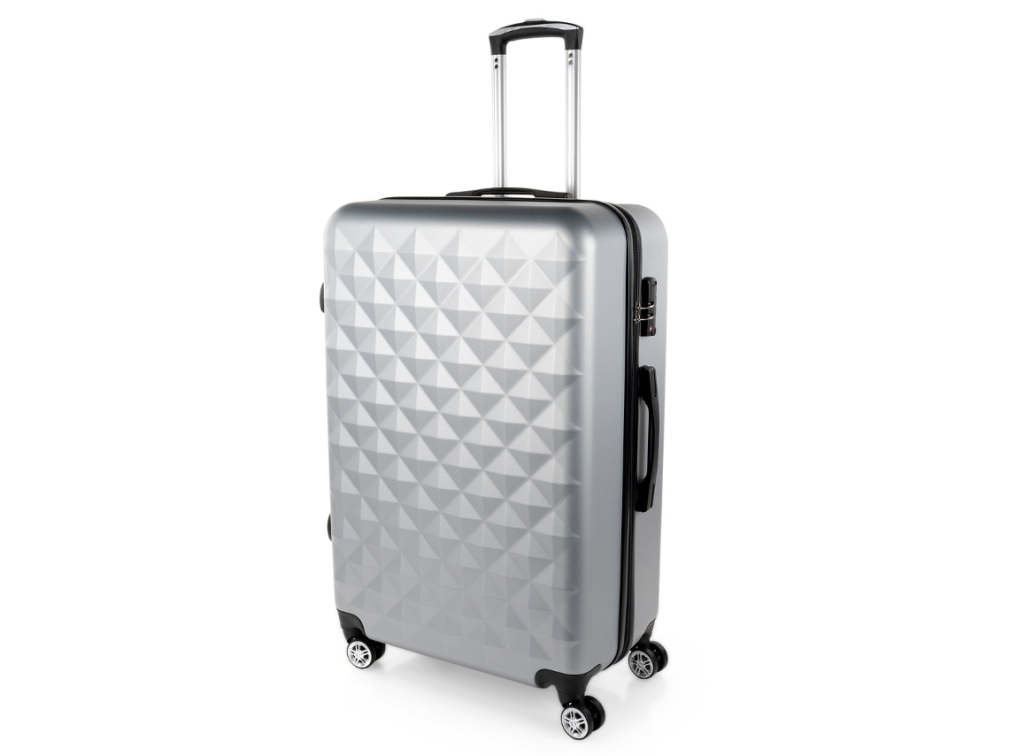 Maleta Abs Grande ITACA Diamond plata (49,5X77,5X27 Cm - 91L)