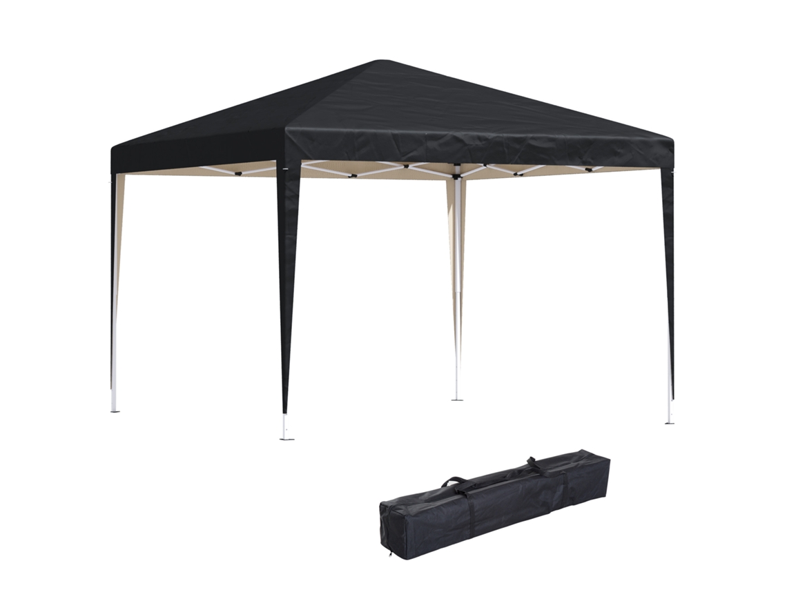 Cenador Plegable 2,95 M Uv Acero Oxford Negro