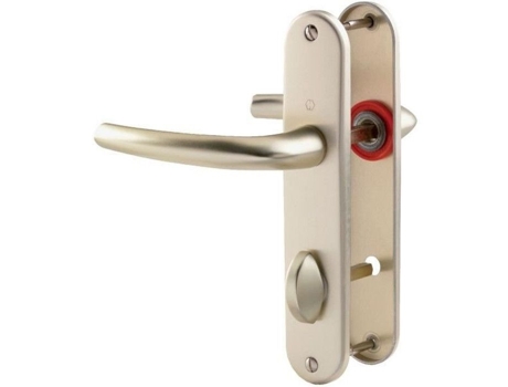 Cerradura pequeña San Diego Modelo tipo F2 Acabado aluminio Aspecto champán 3230397 HOPPE
