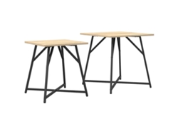 Maison Exclusive - Conjunto De Mesas Auxiliares 2 Pcs Roble Sonoma Y Negro