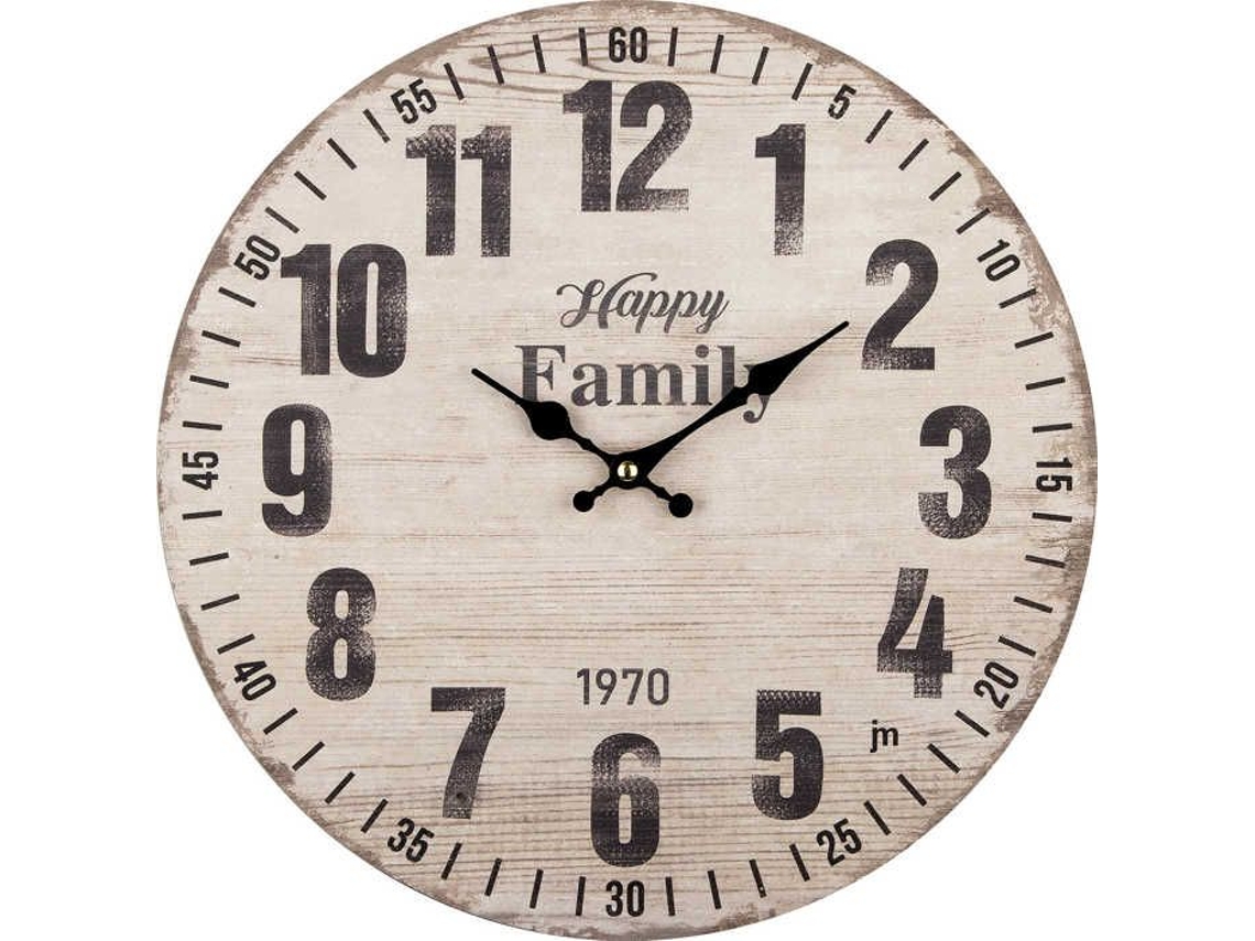 Relojes de pared de madera beige/marrón, Lowell 21563