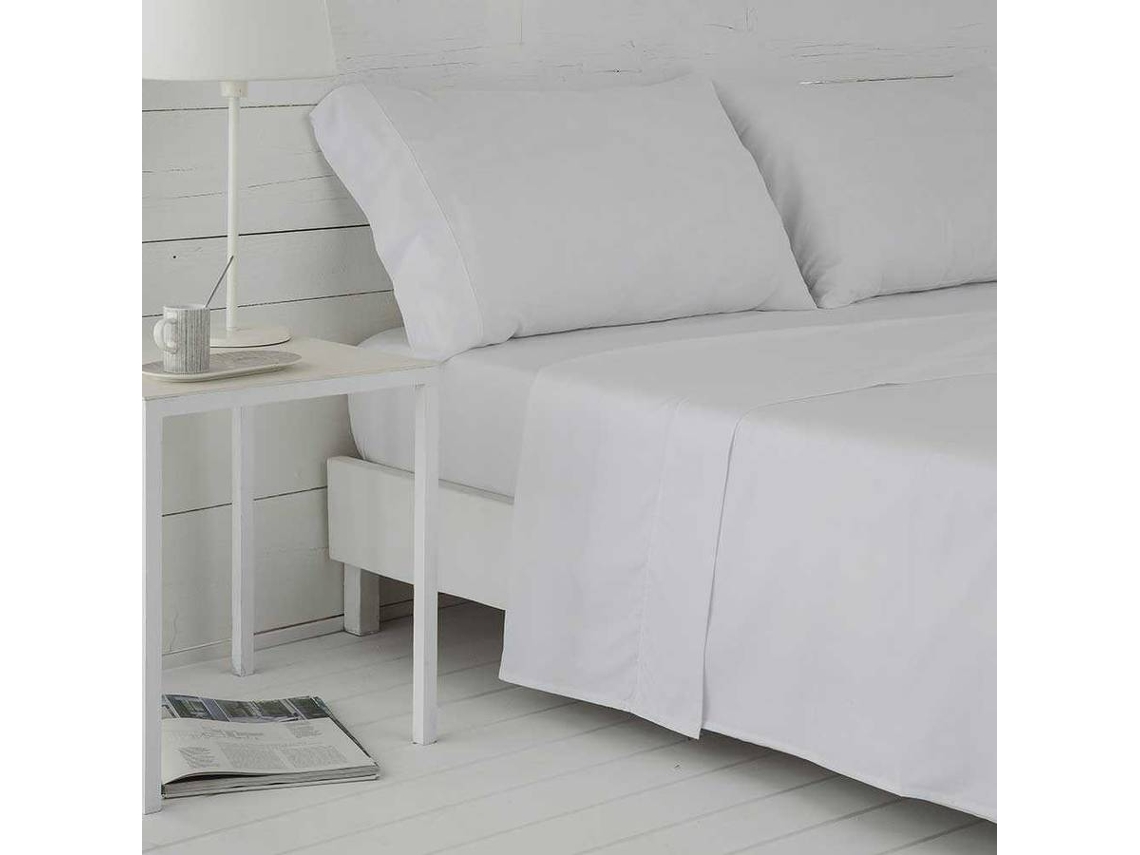 Juego de Sábanas COTTON ARTEAN (Blanco - Cama de 150 cm - Algodón)