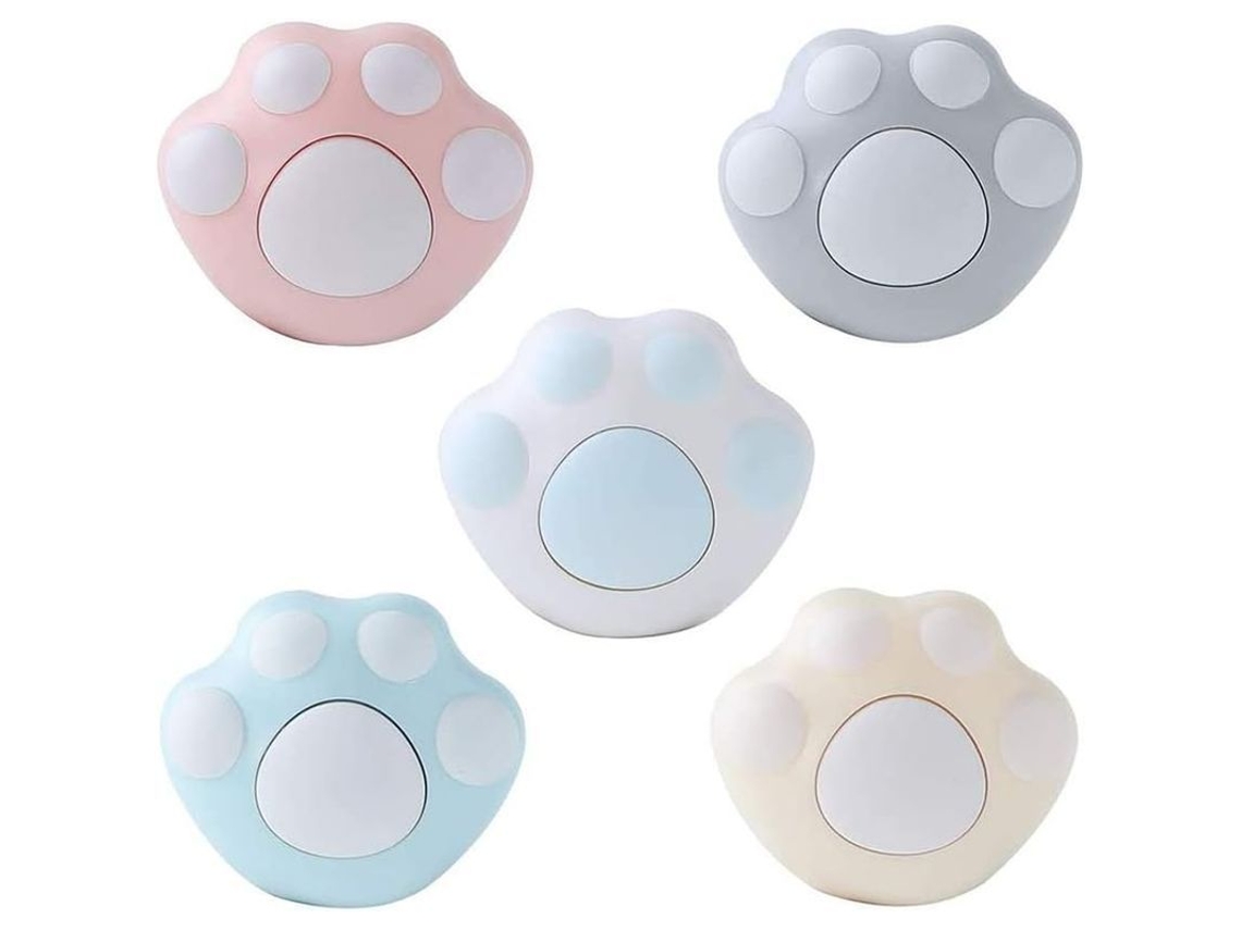 Juego De 5 Ganchos Resistentes Con Diseño De Pata De Gato Para Un Montaje Decorativo Y Práctico En La Pared.