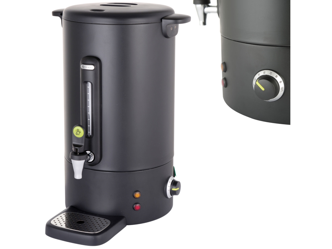 Calentador de café con grifo antigoteo Black Concept Line 18 L Hendi 211465