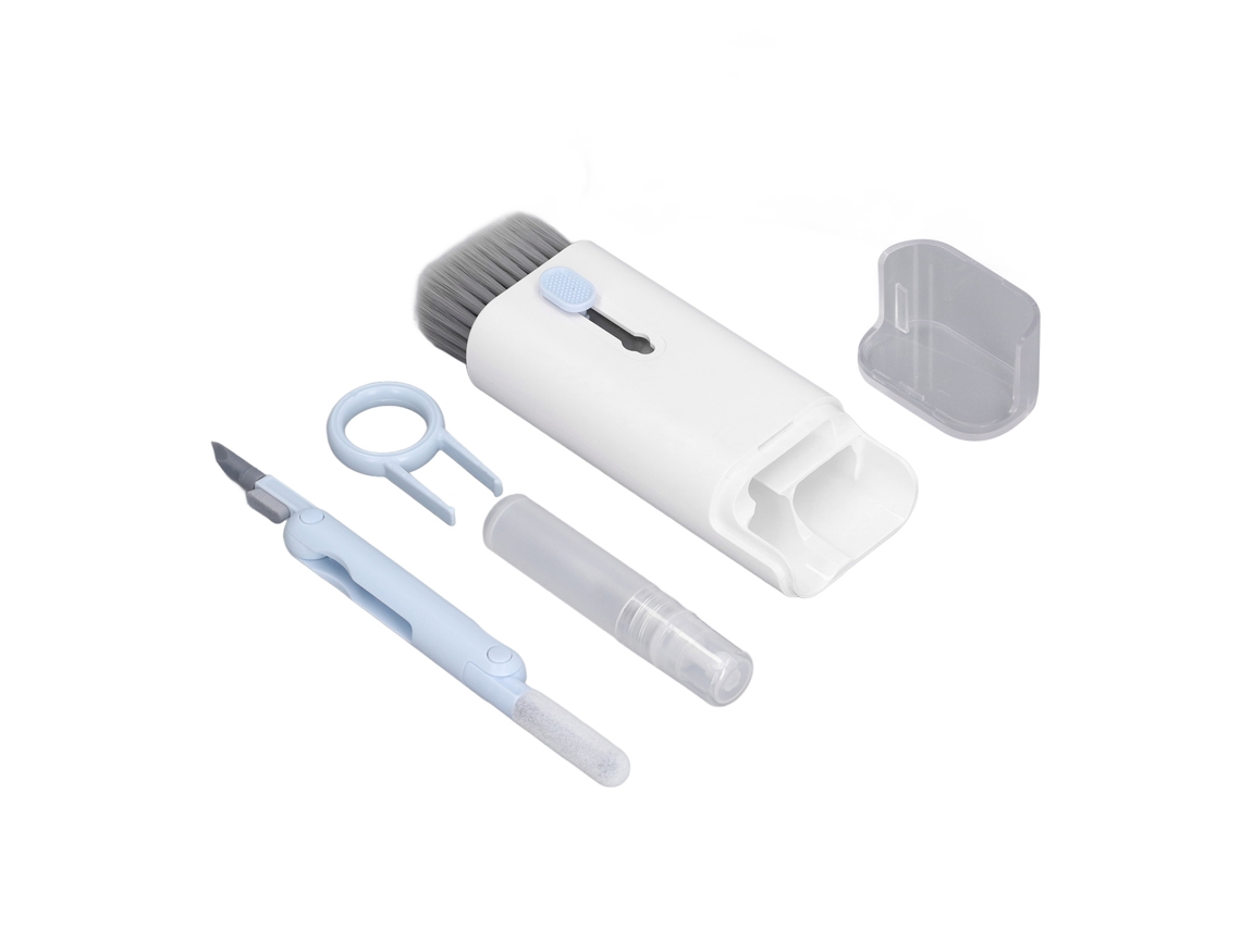 Kit de limpieza multifuncional 7 en 1 BJ-Kit para teclados, auriculares y cámaras, azul claro
