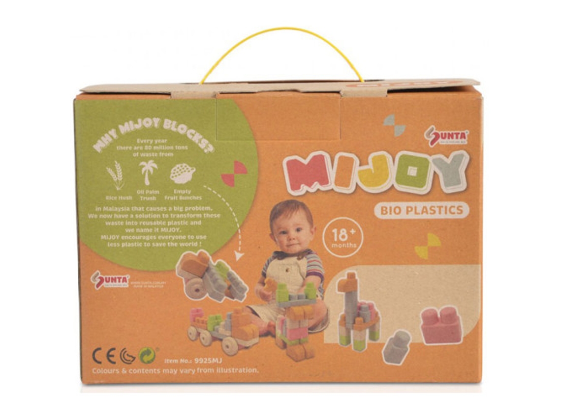 Blocs de Construcción SUNTA TOYS Ecológico 30 Unidades Mijoy (Edad Mínima Recomendada: 18 meses)