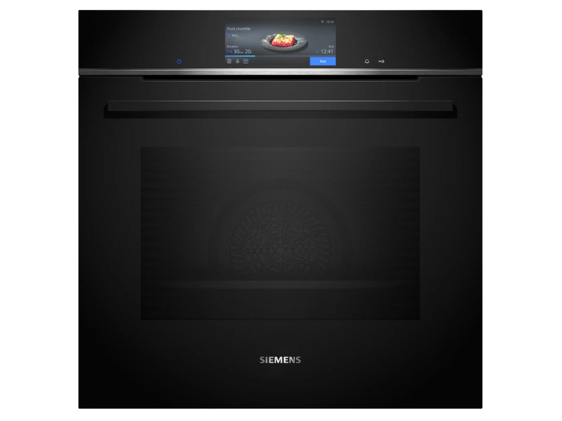 Horno Multifunções SIEMENS Hb778G3B1 (71 L -  59,4 cm - Hidro + Pirolítico - Negro)