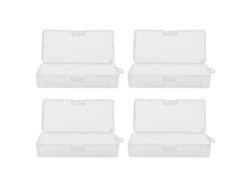 KOFIHETY Caja de almacenamiento transparente, organizador de escritorio, de polipropileno, resistente y duradera, de alta transparencia, caja vacía para uso ve