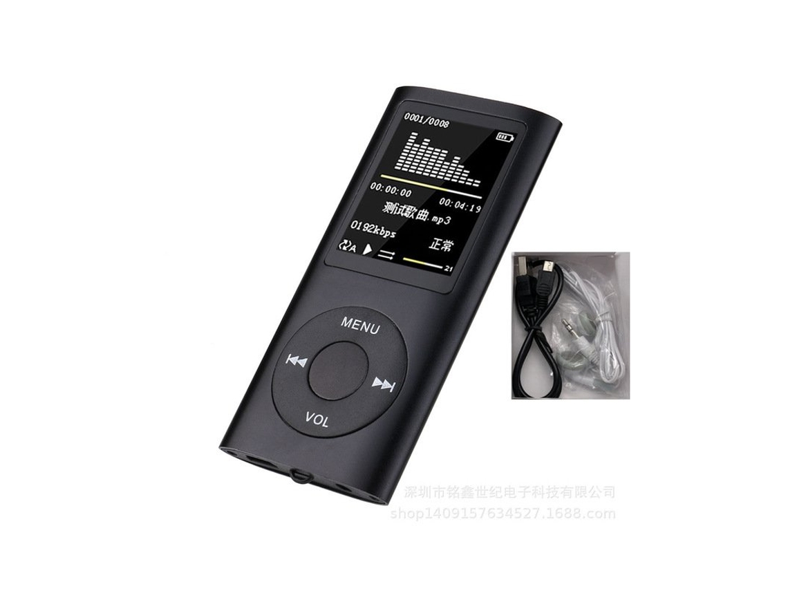 Leitor MP3 Rádio Hifi Tela Lcd Digital Fm Preto GERTIZ