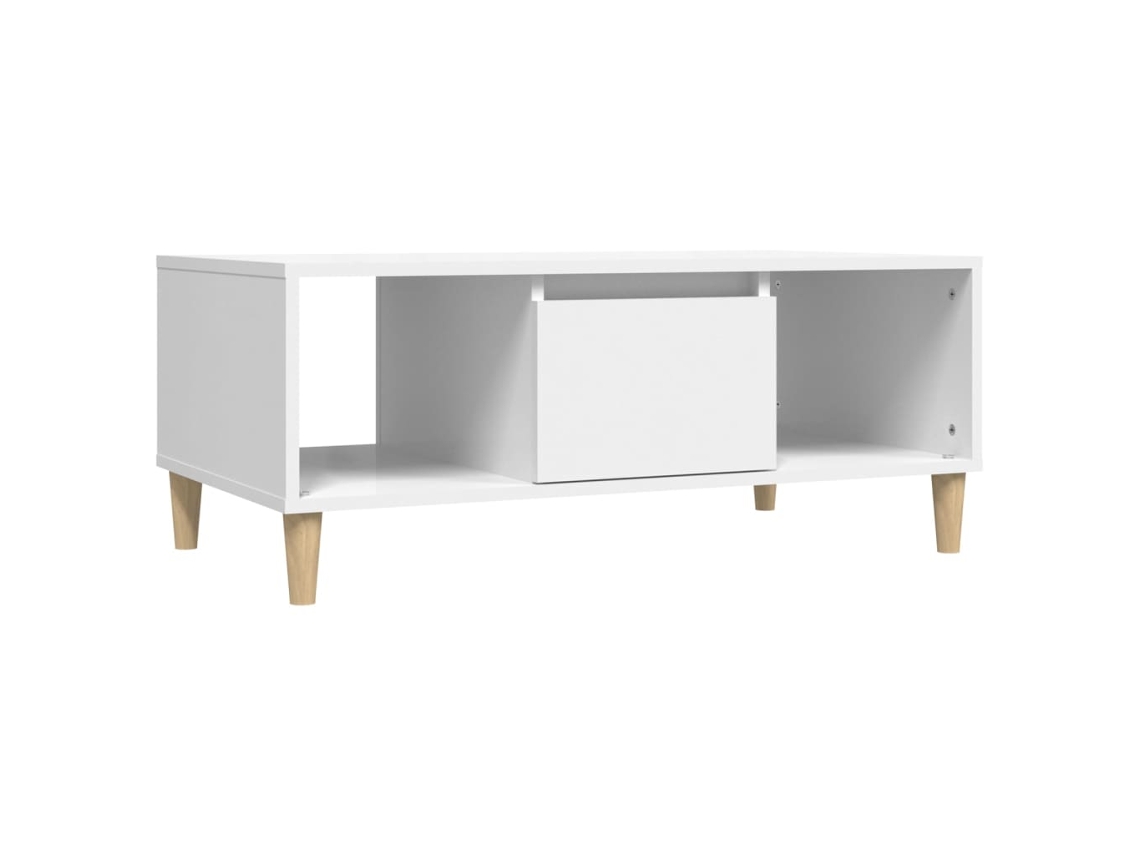 Mesa de Centro de Apoyo 90X50X36,5 Cm Derivados de Madera Blanco