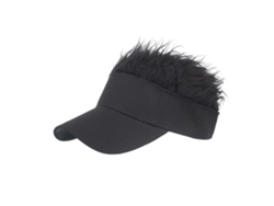 Gorra de béisbol divertida, peluca, visera, sombrero corto, gorra de pelo falso para hombres adultos calvos