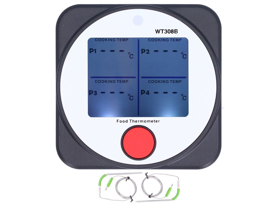 Termómetro Lcd Bluetooth Para Barbacoa Con Retroiluminación Para Medir La Temperatura De Alimentos En Picnics -40~300℃ Wt308b