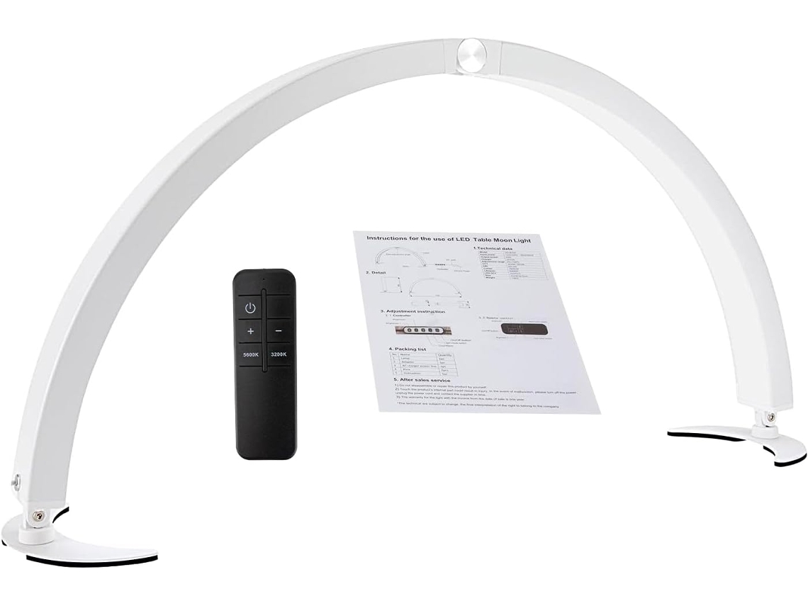 Lámpara De Mesa Genérica Para Manicura, Luz Ajustable En Forma De Media Luna - Lámpara Plegable De 40 W