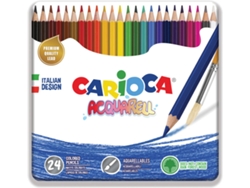 Pack de 24 Lápiz de Color CARIOCA Acuarela (Multicor)