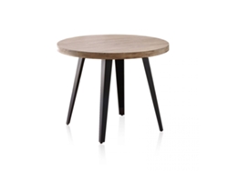 Mesa redonda fija Berg Roble Honey - Negro 100 x 78 x 100 cm