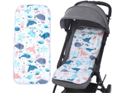 Cojín lavable para asiento de cochecito de bebé, transpirable, algodón/Gertiz Underwater World