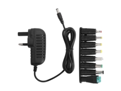 Adaptador De Corriente De 12 V Y 2 A Para Tiras Led Con 8 Enchufes De Conversión Cc, Enchufe Británico.