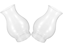 Juego De 2 Tapas De Cristal Para Lámparas De Aceite De Estilo Retro, Protección Contra El Viento Y La Llama.