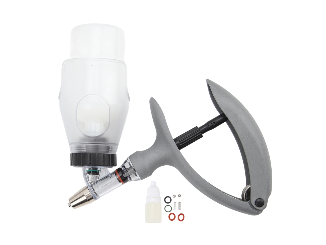 Jeringa inyectora para ganado, jeringa automática ajustable continua, inyección de vacuna veterinaria, 2 ml, 0,2 ml, ajustable.