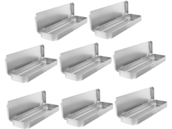 Estuche organizador rectangular de metal Slowmoose, 8 piezas, para bolígrafos.