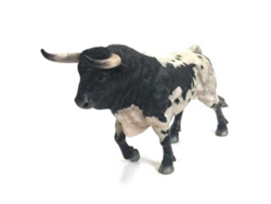 Figura de Jugar DEQUBE Figura toro bravo berrendo trotando