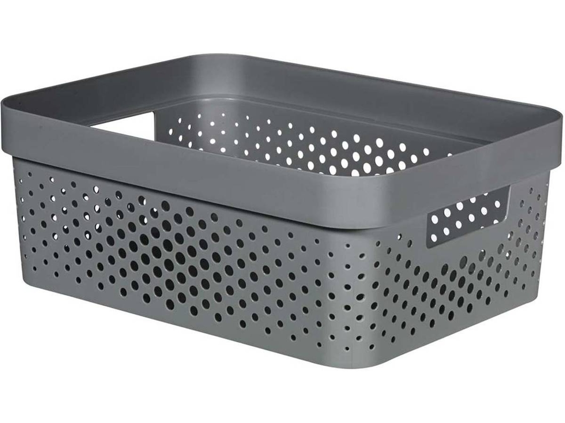 Cesta CURVER Infinity 11L (Gris Oscuro - Plástico PP05 - 36 x 27 x 14 cm)