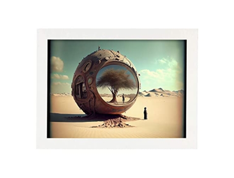 NACNIC Poster Ambiente En Estilo Surrealismo Cinematográfico Ilustraciones Y Grabados De Historieta Abstracta Y Artística A3 Marcos Blancos