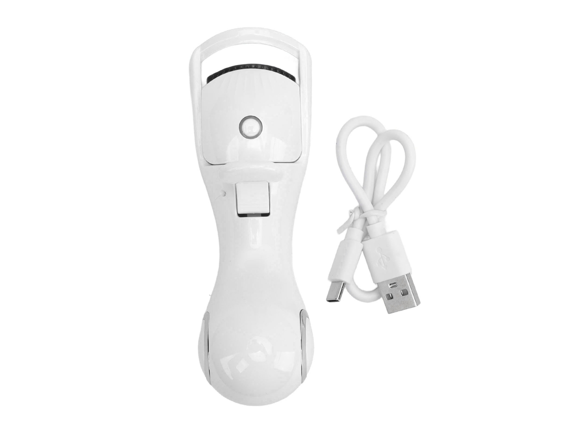 Rizador De Pestañas Con Calefacción, Calentamiento Rápido, 3 Niveles, Recargable Por Usb, Anti-quemaduras, Blanco.