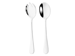 (plata) Juego De Cuchara Y Tenedor De Acero Inoxidable De 2 Piezas, Vajilla Para Ensalada, Vajilla Única Y De Colores Brillantes.