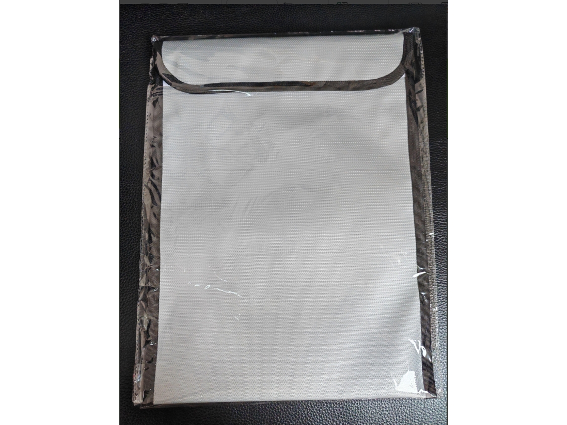 Bolsa Ignífuga E Impermeable Con 3 Compartimentos Para Documentos, Dinero Y Objetos De Valor, 28x38cm, Plateada