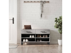 Banco Zapatero Organizador en Derivados de Madera Gris Sonoma 102X35X55 Cm