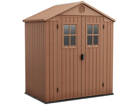 Caseta de Jardín de Resina KETER Darwin 6x4 En El (De Almacenamiento - Shed Building - Almacenamiento de Troncos - Acero Metal Madera)