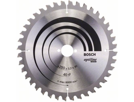 Disco de Sierra Circular BOSCH Optiline Madera 250x30x3.2 mm - 40