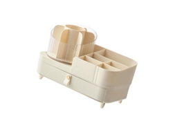 Caja de almacenamiento transparente de diseño multicapa para cosméticos, perfumes y accesorios - Ideal para usar en el escritorio 1