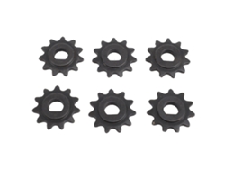 6 Peças Roda Dentes 11t 25h Engrenagem Cadeia Motor Scooter Elétrico Diâmetro Interno 8mm Buraco D