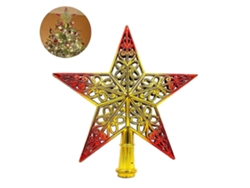 Omni-copa Estrella Para Árbol De Navidad Con Glitter Diseño Hueco De Plástico Festivo