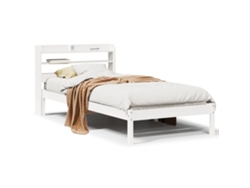 Maison Exclusive - Estructura De Cama Sin Colchón Madera De Pino Blanca 90x200 Cm