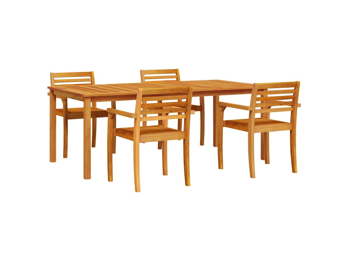 Maison Exclusive - Conjunto De Comedor De Jardín 7 Pcs Marrón