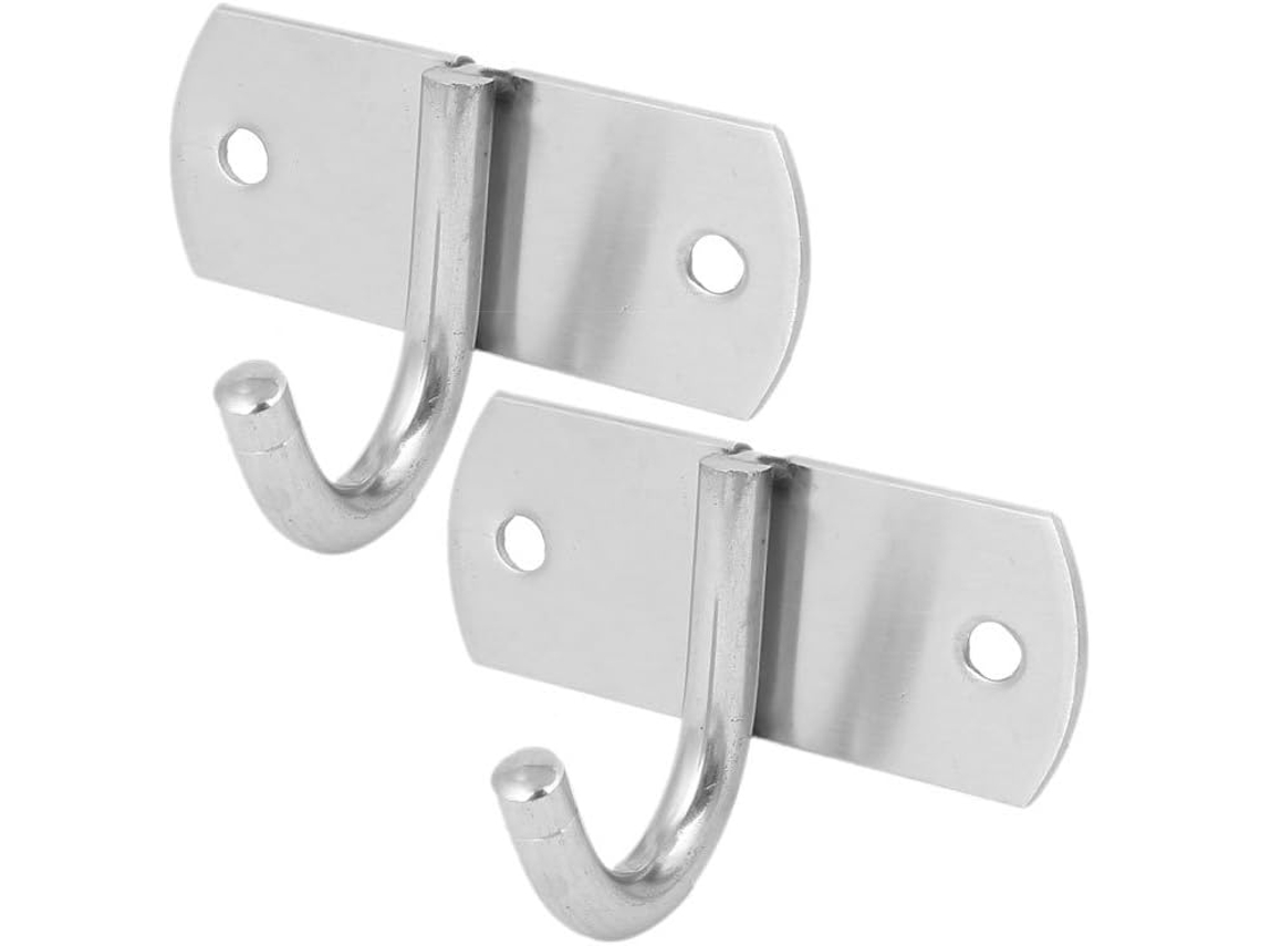 2 Ganchos Rectangulares De Acero Inoxidable Para Toallas De Pared, Accesorios De Baño Y Cocina,